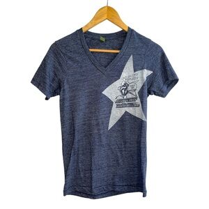 Porn Star - Blue V-neck T-shirt Size XS - by Devils May Care - Unisex